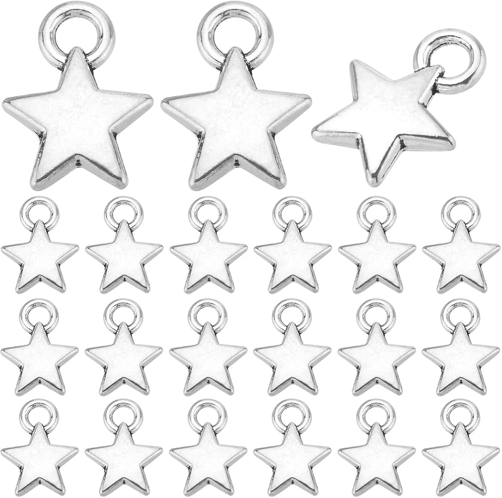 Sterling Silver Pentagram Star Charm – Five Pointed Star Pendant – 925 Silver