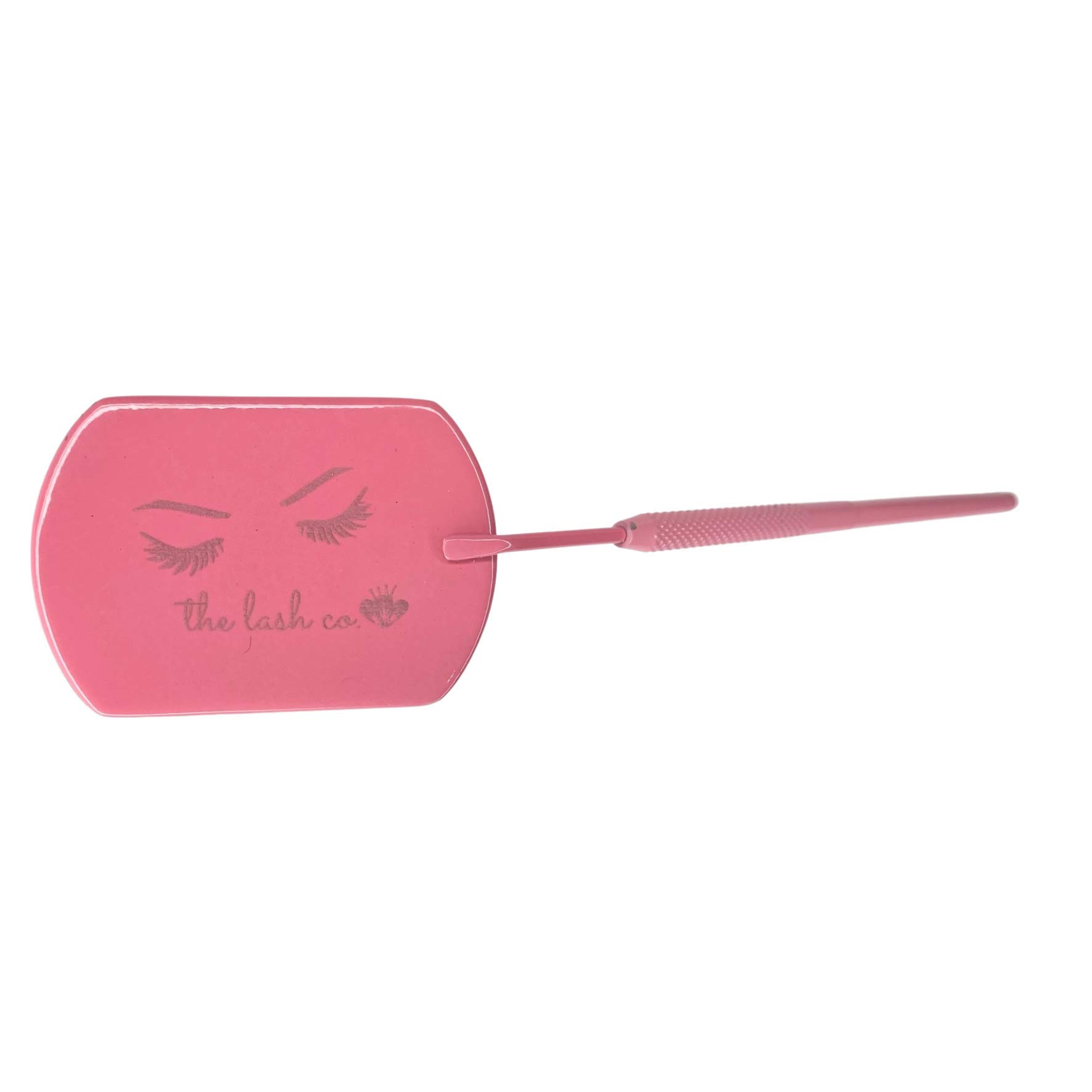 The Lash Co. Xtra Large Lash Extension Mirror (2.5 inches! Matte Black, Pink, White, Green) (Pink)