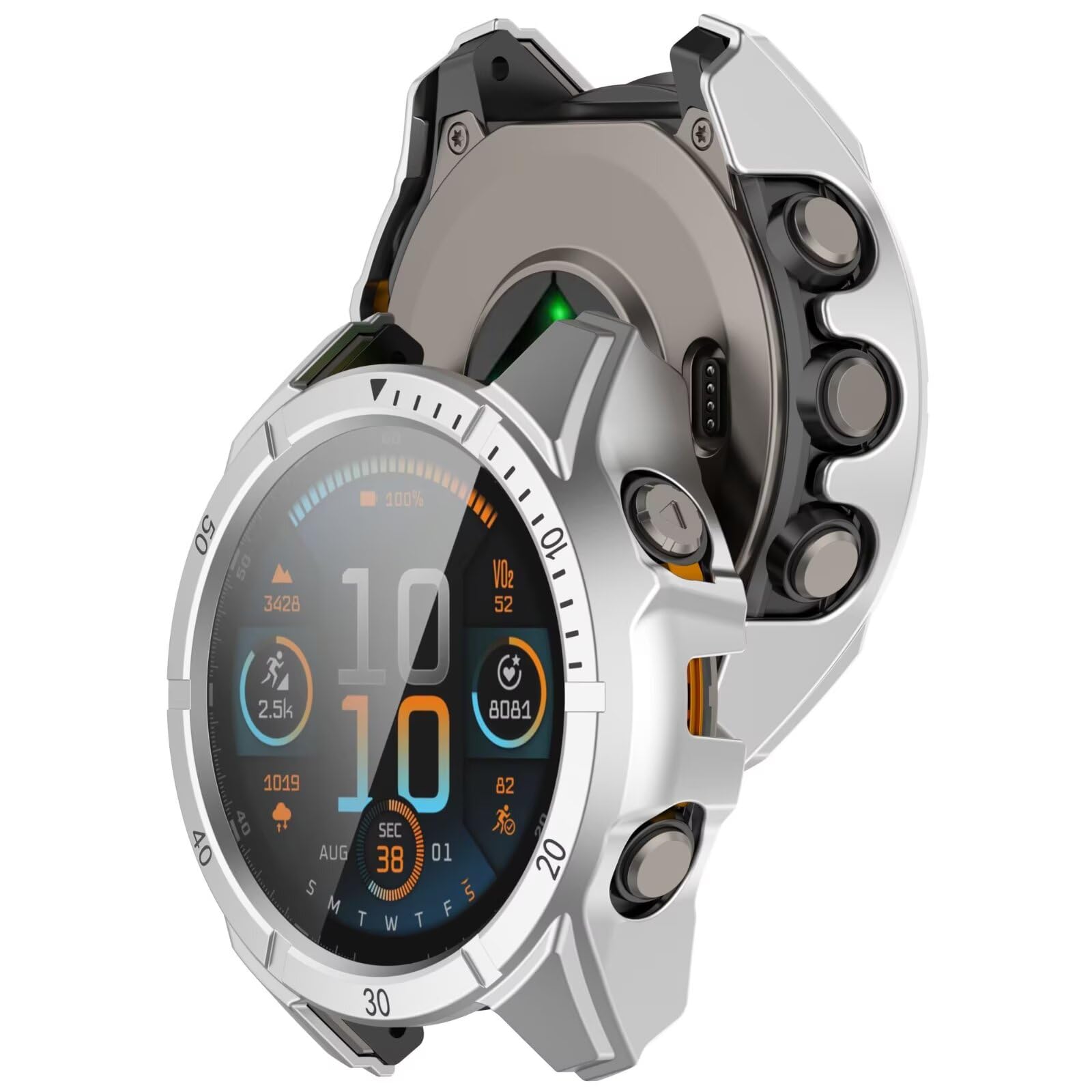 Coque De Protection TPU Pour Garmin Fenix 8 Solar 51mm - Anti-Chocs Et Anti-Rayures | Noir