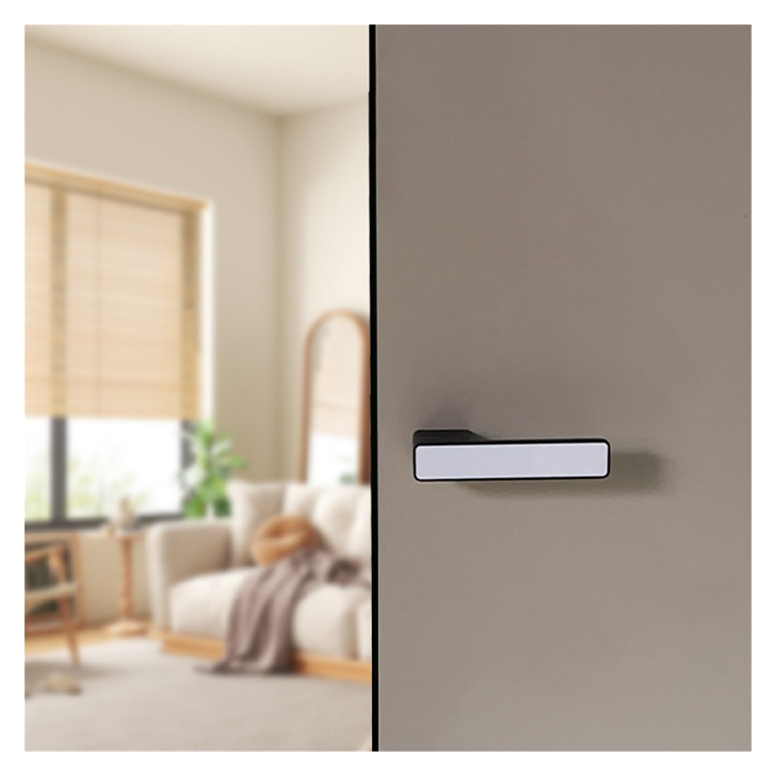 Aleación de Zinc Minimalista Cerradura Puerta Magnético Silencioso | Llave Oculta(C)