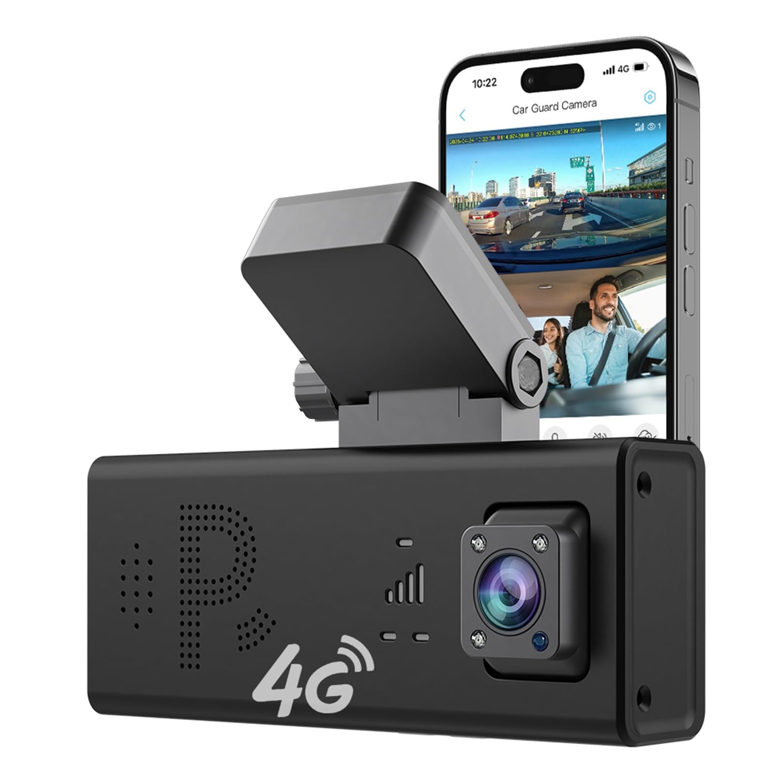 SHIWOJIA Dashcam Coche 4G con tarjeta SIM, cámara frontal y trasera doble, GPS localización, detección de movimiento y colusión, alarma eventos, modo de aparcamiento, nube/TF, OBD, sin WiFi Cámara de