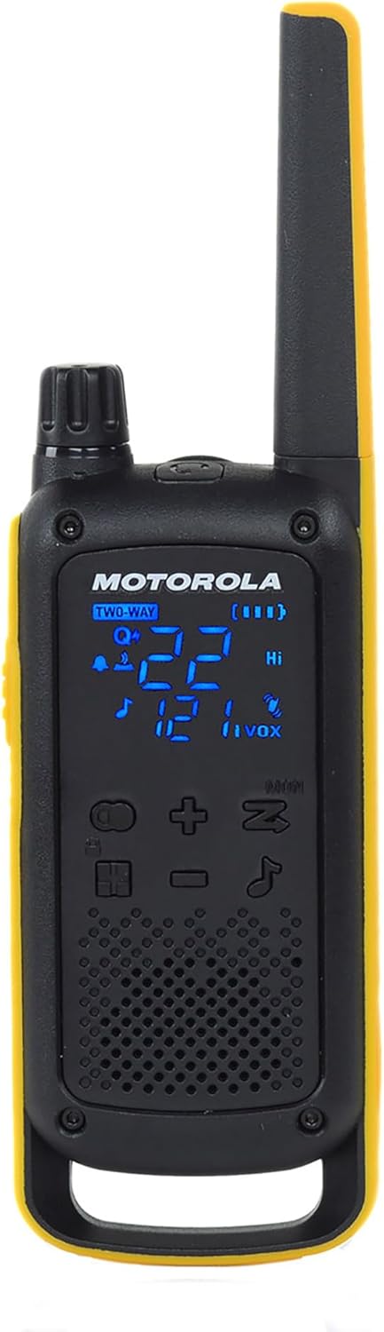 motorola t470 walkie talkies 2-pack in use