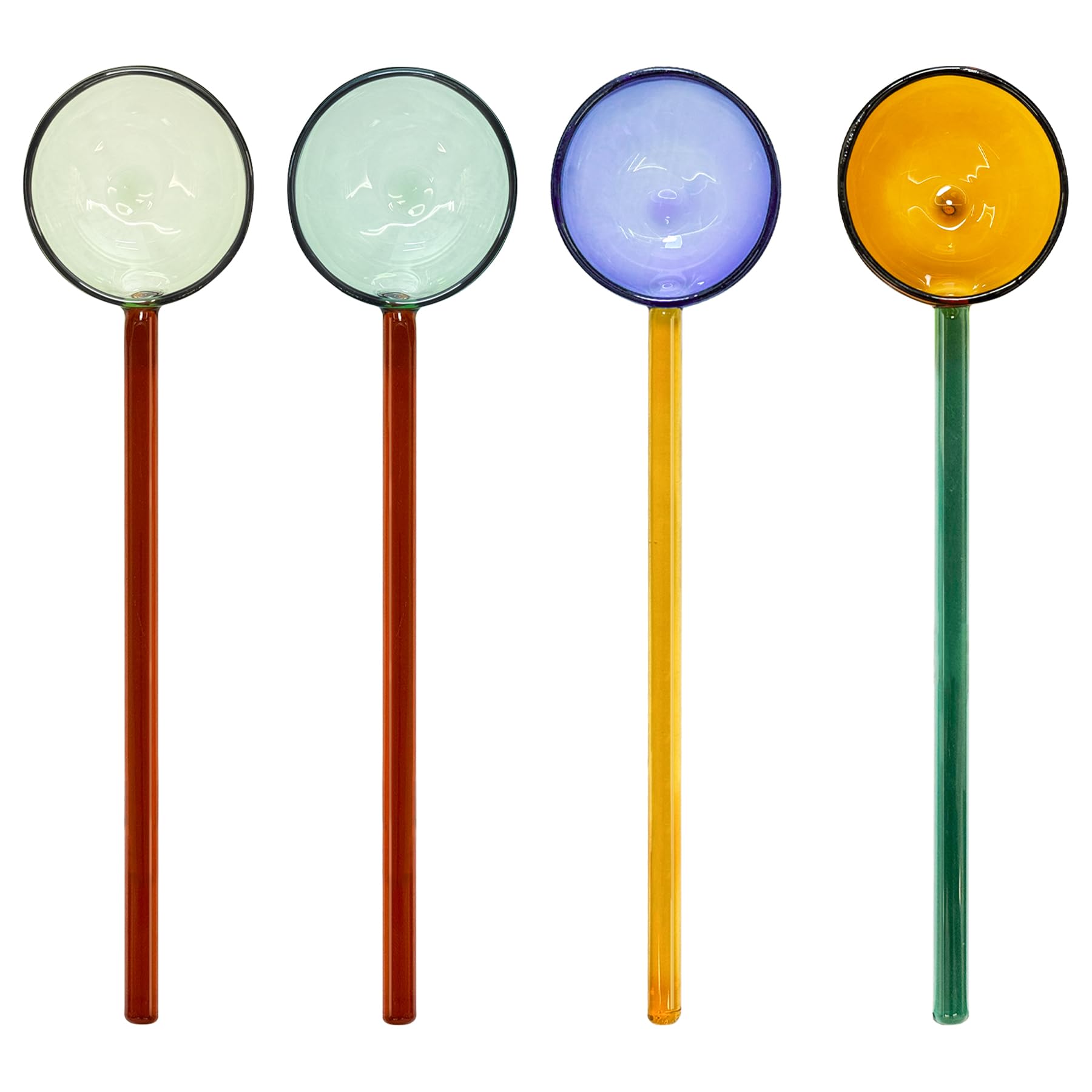 Transparante Glazen Lepel: 6 Stuks Roerlepels Heldere Cocktaillepels Espresso Theelepels Dessertschep Voor Thee Koffie Cocktail Melk Home Party Bar