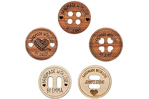 Personalized Wooden Labels for Knitting, Crocheting, Sewing, Scrapbooking