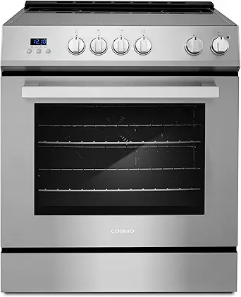 COSMO COS-ERD304K 30 in. Stellar Collection Electric Range with Convection Oven in Stainless Steel