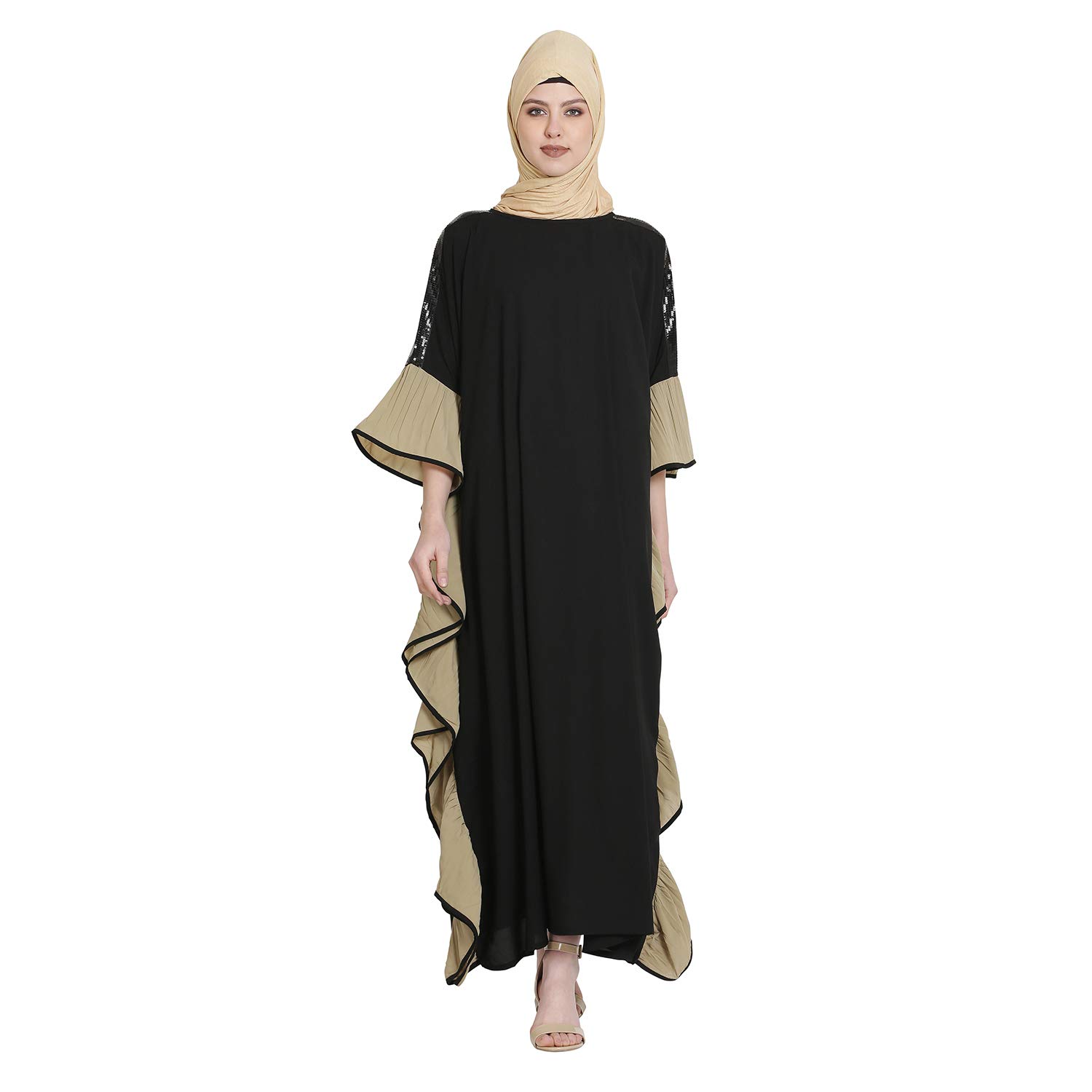Momin LibasKimono sleeve Beige Burqa/Abaya