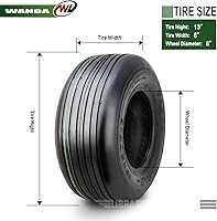 Vista 130 de WANDA One 18x7.50-8 Lawn Mower Cart Turf Tires P332 /4PR