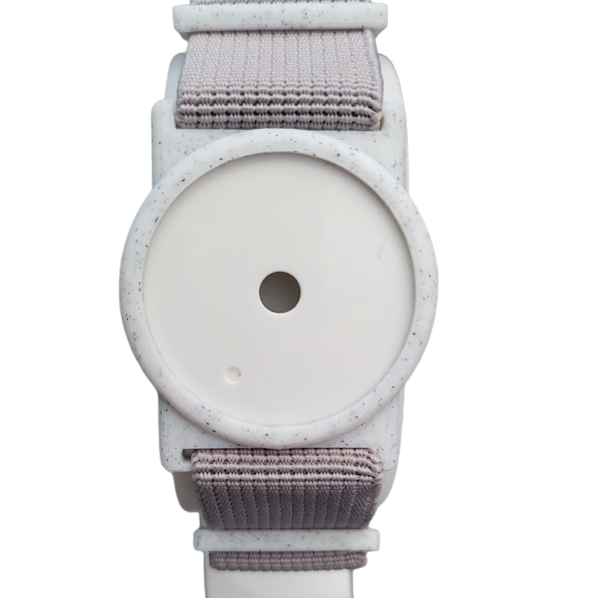 CGM Clips UK - Sensor Armband Holder/Protector Compatible with Freestyle Libre 1/2 - Marble and Grey Strap