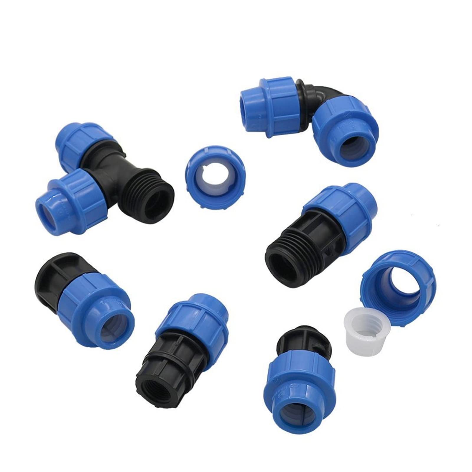 Adaptador de Conector de Utilidad Adaptador de Conector de Manguera Od Conector de Tubería de 32 Mm Conector de Codo en T Recto Adaptador de Enchufe de Válvula Conector de Manguera de Riego de Jardín/