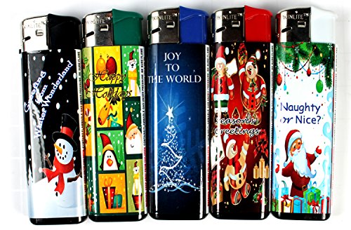 Encendedores Navideños Pack x5 Estilos Festivos miniatura 1