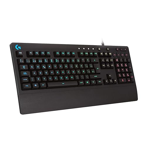 Logitech G G213 Prodigy Teclado Gaming, RGB LIGHTSYNC, Teclas retroiluminadas, Resistente a Salpicaduras, Teclas personalizables, Controles Multimedia Dedicados, Disposición QWERTY ES - Negro - Disposición QWERTY Español