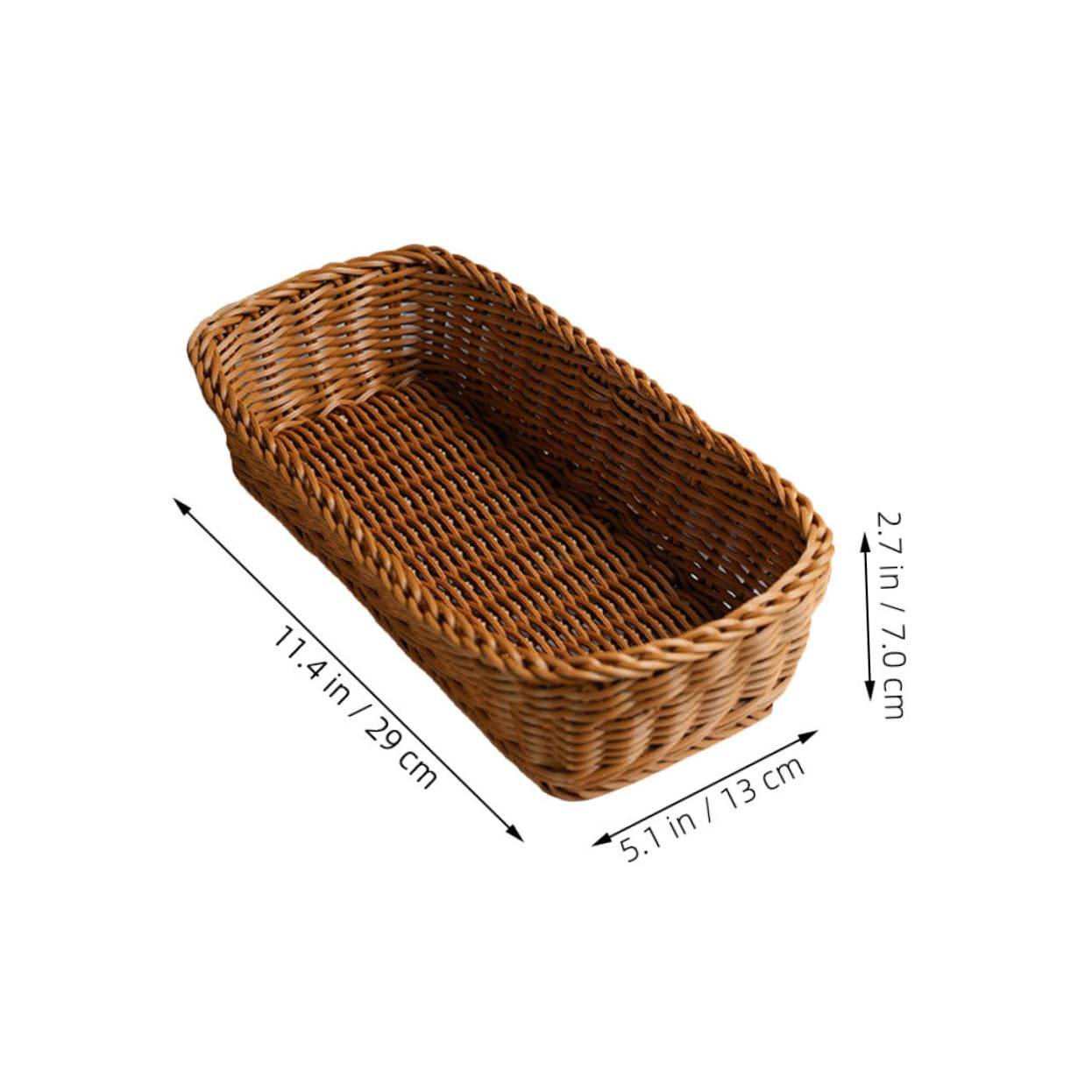 Cabilock Woven Cutlery Storage Basket Multi Function Utensil Organizer for Home Restaurants Hotels Elegant Imitation Rattan Design for Forks Knives Chopsticks Seasoning Jars