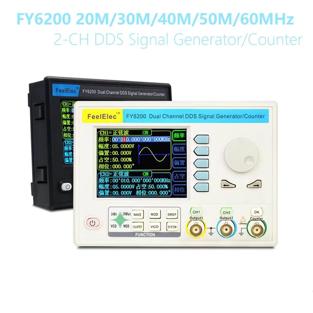 FY6200 20M/30M/50M/60M Signal Generator DDS Arbitrary Waveform Source Frequency Counter Dual Channel FPGA Four way TTL(FY6200 30M)