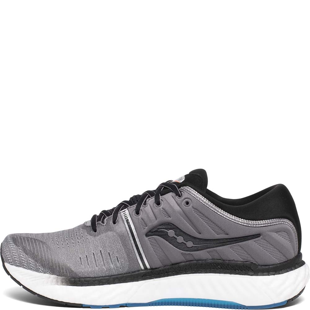 Saucony Men's Hurricane 22, Grey/Black, 8 Medium