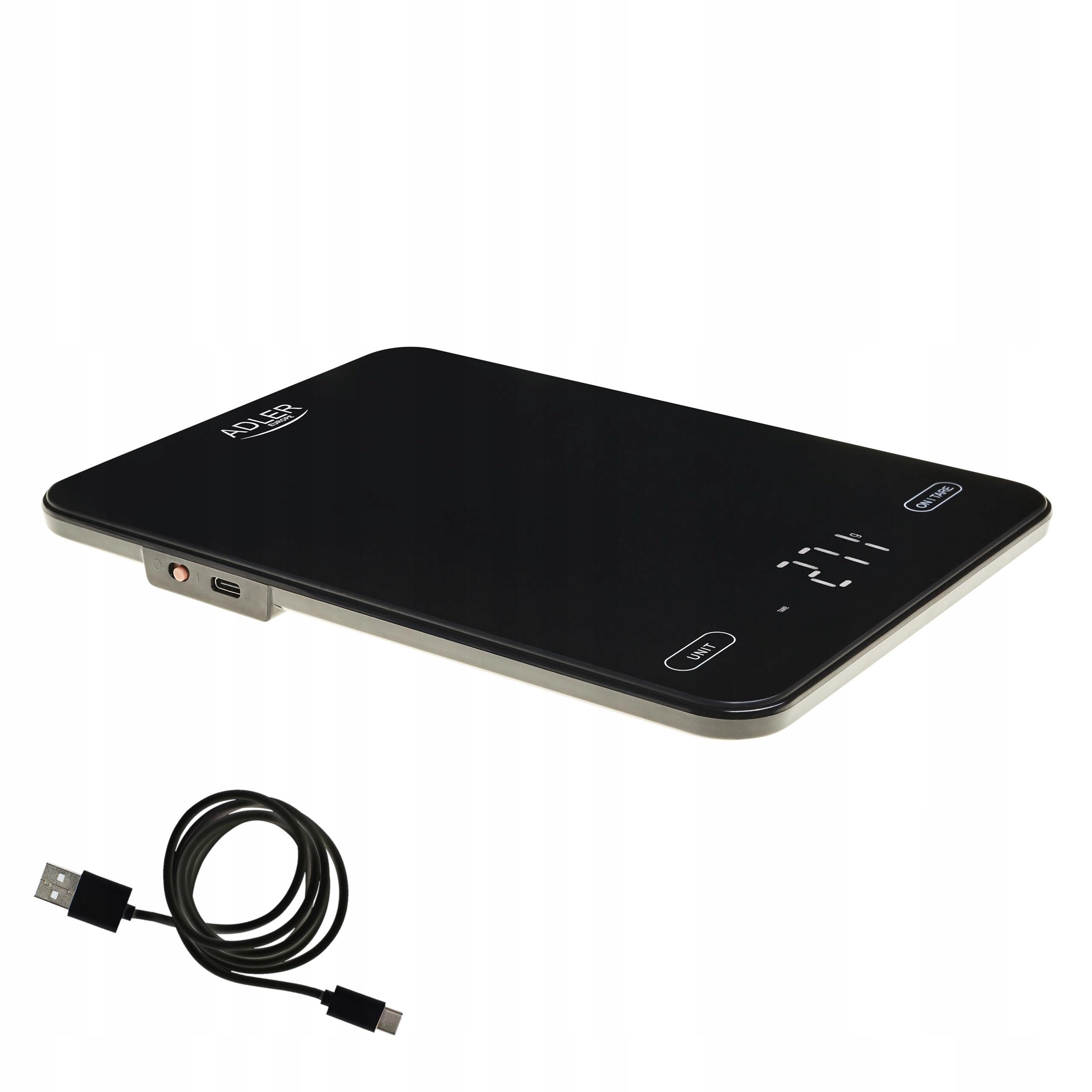AD 3177 black Waga kuchenna 10kg ładowana przez USB