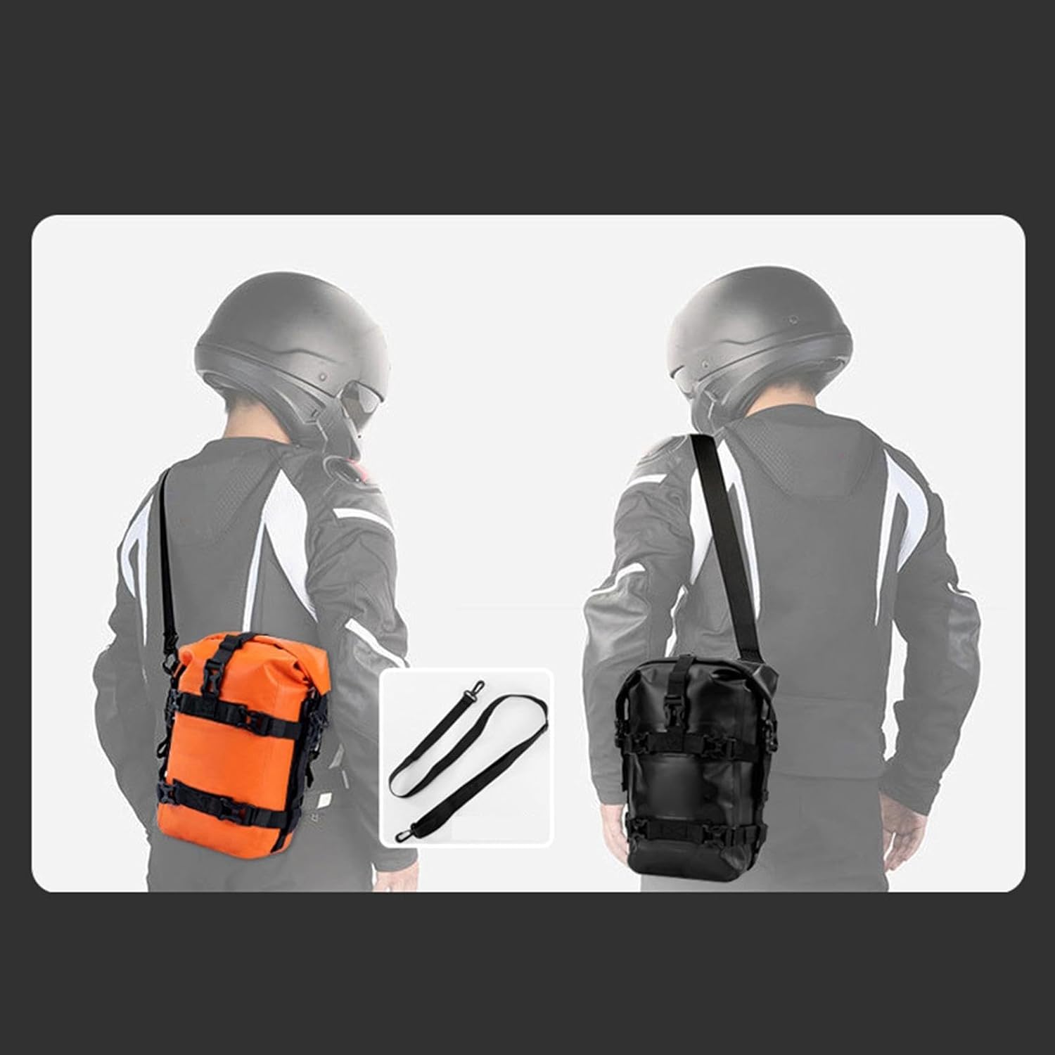 2 Set di Borse per Barre Anti-Gambata Impermeabili per Motocicletta, Bici da Strada, Dirt Bike, Moto