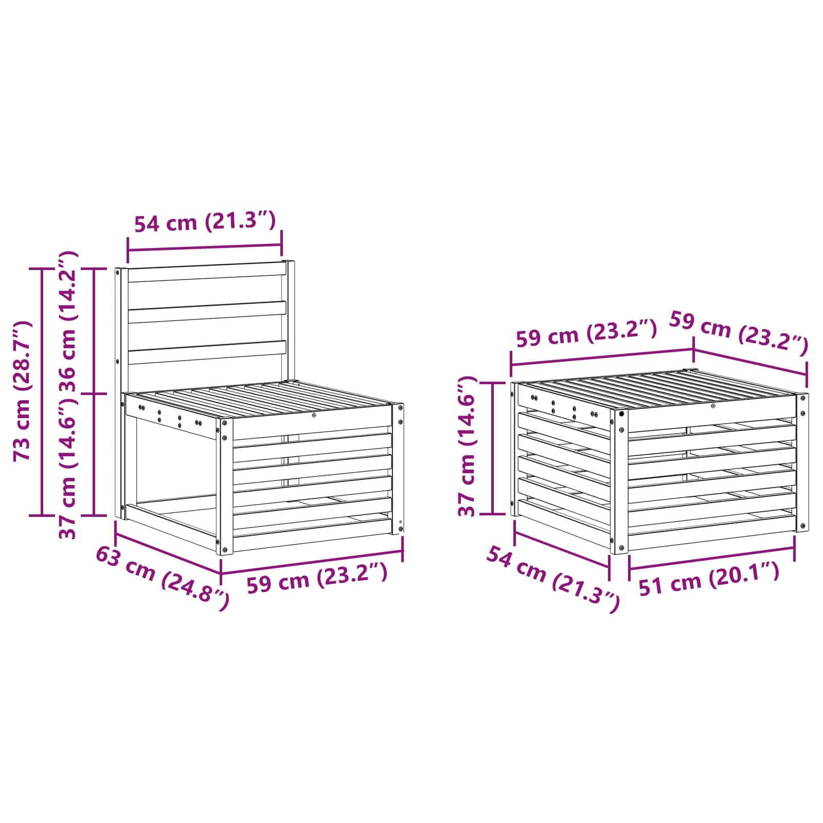 Massivholz Akazie Gartenmöbelgarnitur Set mit Tisch und 6 Sofas wetterfestes Outdoor-Möbelset für Terrasse Balkon und Garten, langlebige Essgruppe mit modernem Design und einfacher Pflege