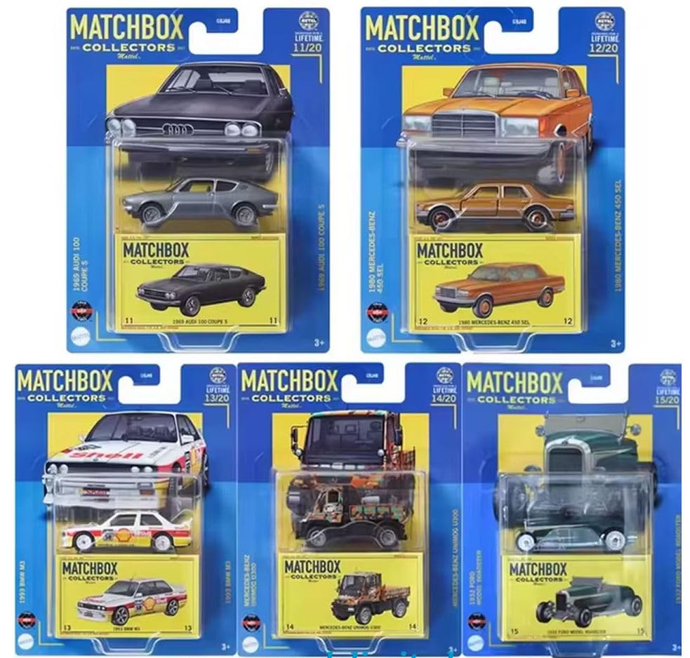 Matchbox Series Coches a Escala 1:64, Paquete de 5 miniatura 1