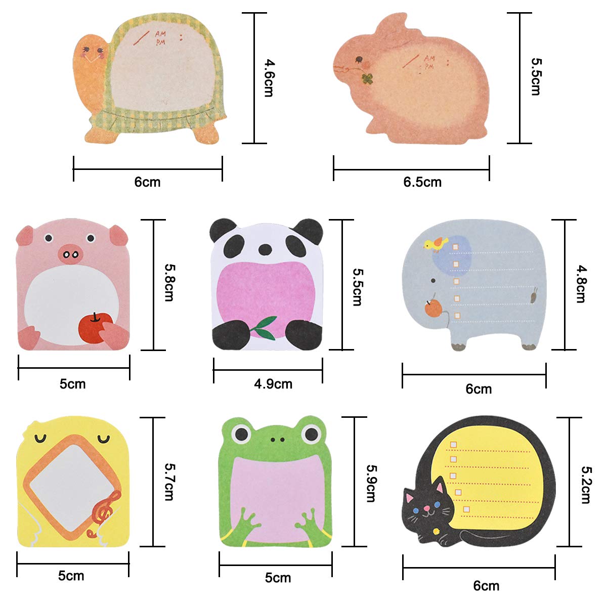 8 Pack Mushroom Sticky Notes - 336 Sheets Cute Animal Design For Office School