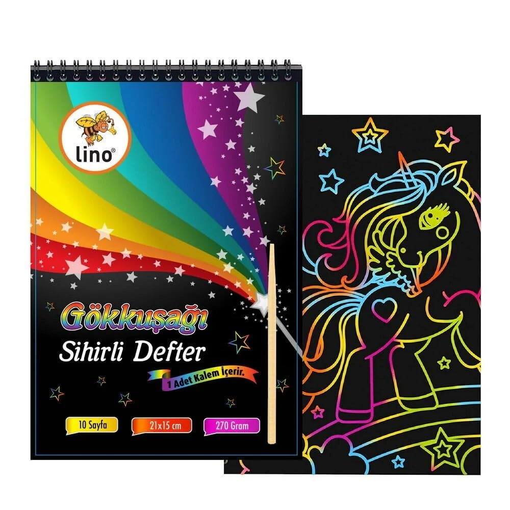 Lino Sihirli Defter A5 10 Yp. (Gökkuşaği Kazima)