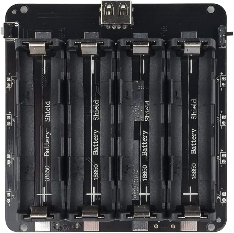 Image of diymore 18650 Battery Holder Four Li-ion V9 Battery Shield Micro USB 5V /3A 3V /1A Power Bank Battery Charging Module (4 Holders)