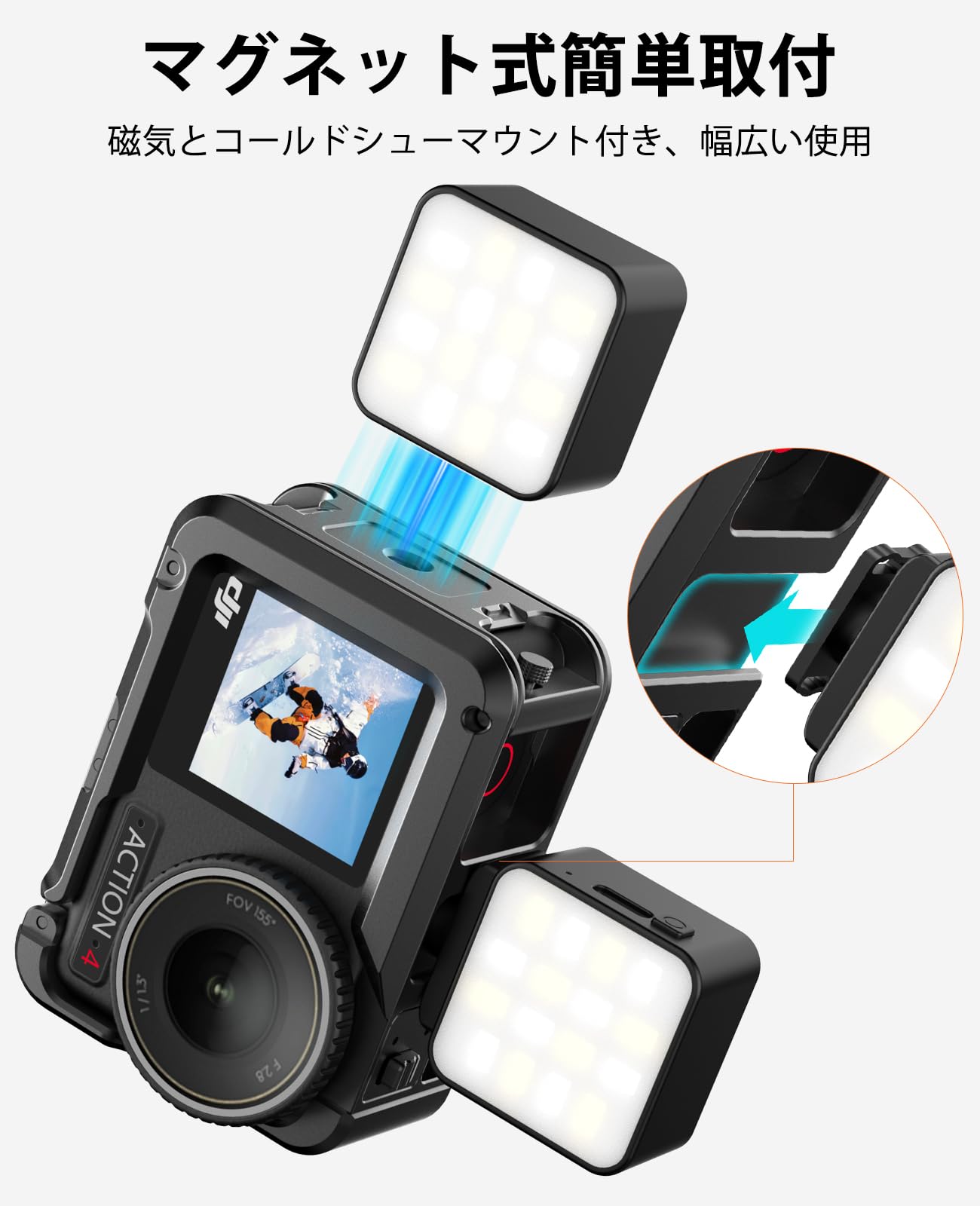 Amazon.co.jp: VRIG LEDビデオライト マグネット式 ミニライト DJI