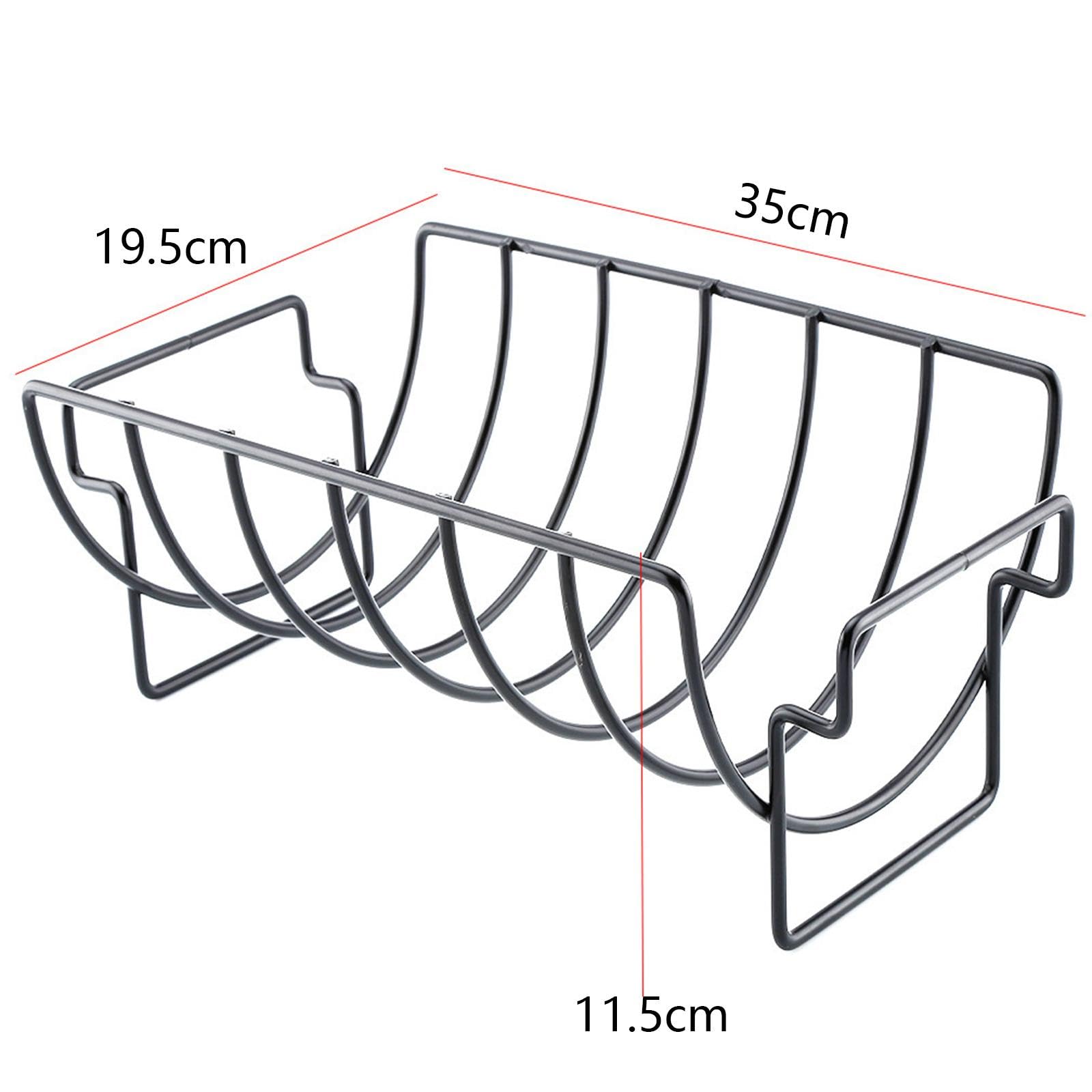 LOVIVER Support à côtes levées, Support à rôtir en Fer antiadhésif, Cadeaux Robustes, 6 Supports complets de côtes levées, Support à Steaks au Barbecue,