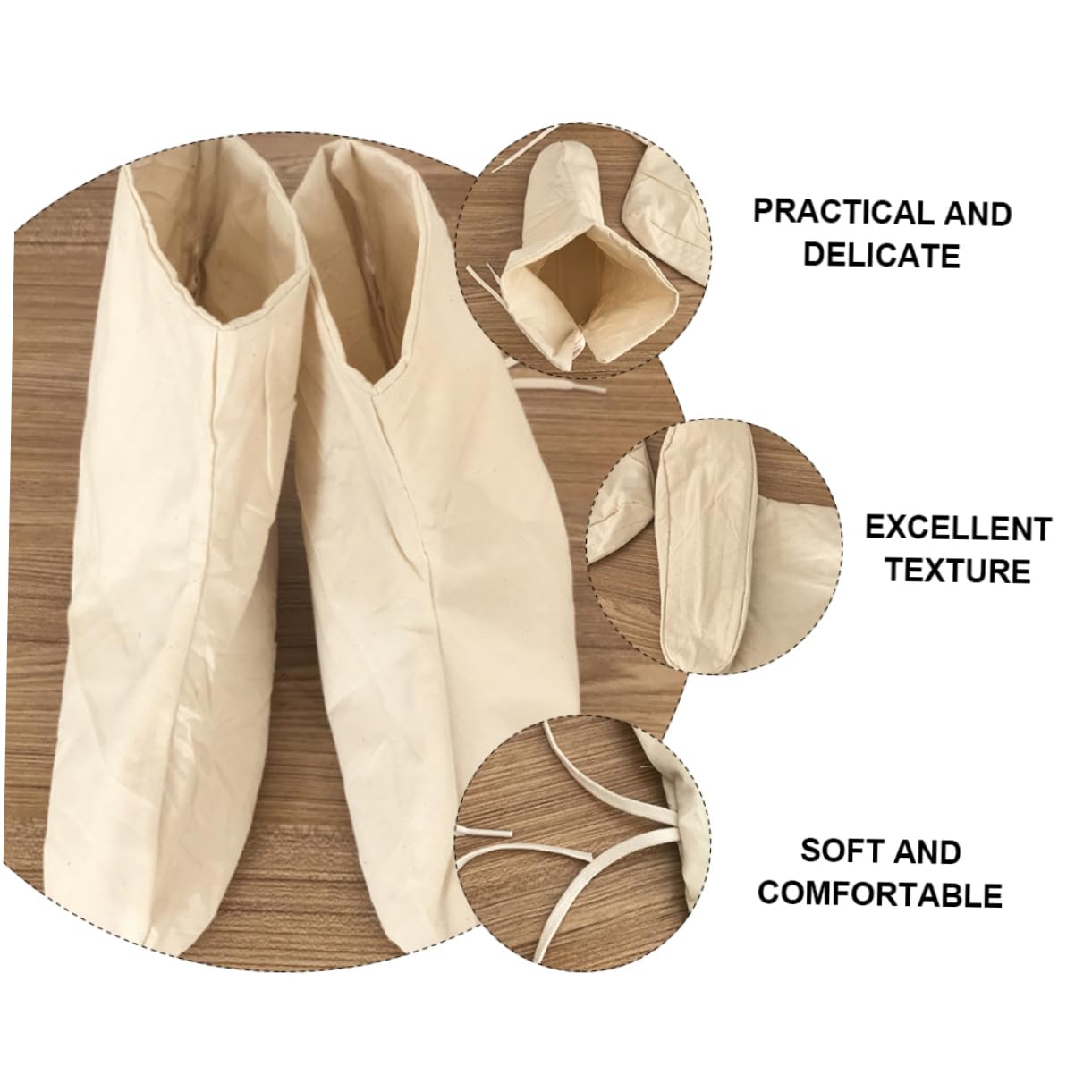 Toddmomy Fußabdeckung Reine Baumwolle Beige
