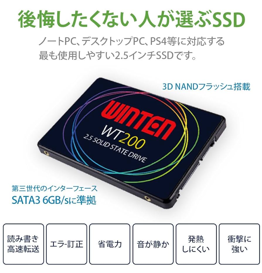 【６個セット】ウィンテン WINTEN 内臓 SSD 128GB SATA Amazon.co.jp: WINTEN 内蔵 SSD 128GB mSATA 3D NAND SATA3 6Gb