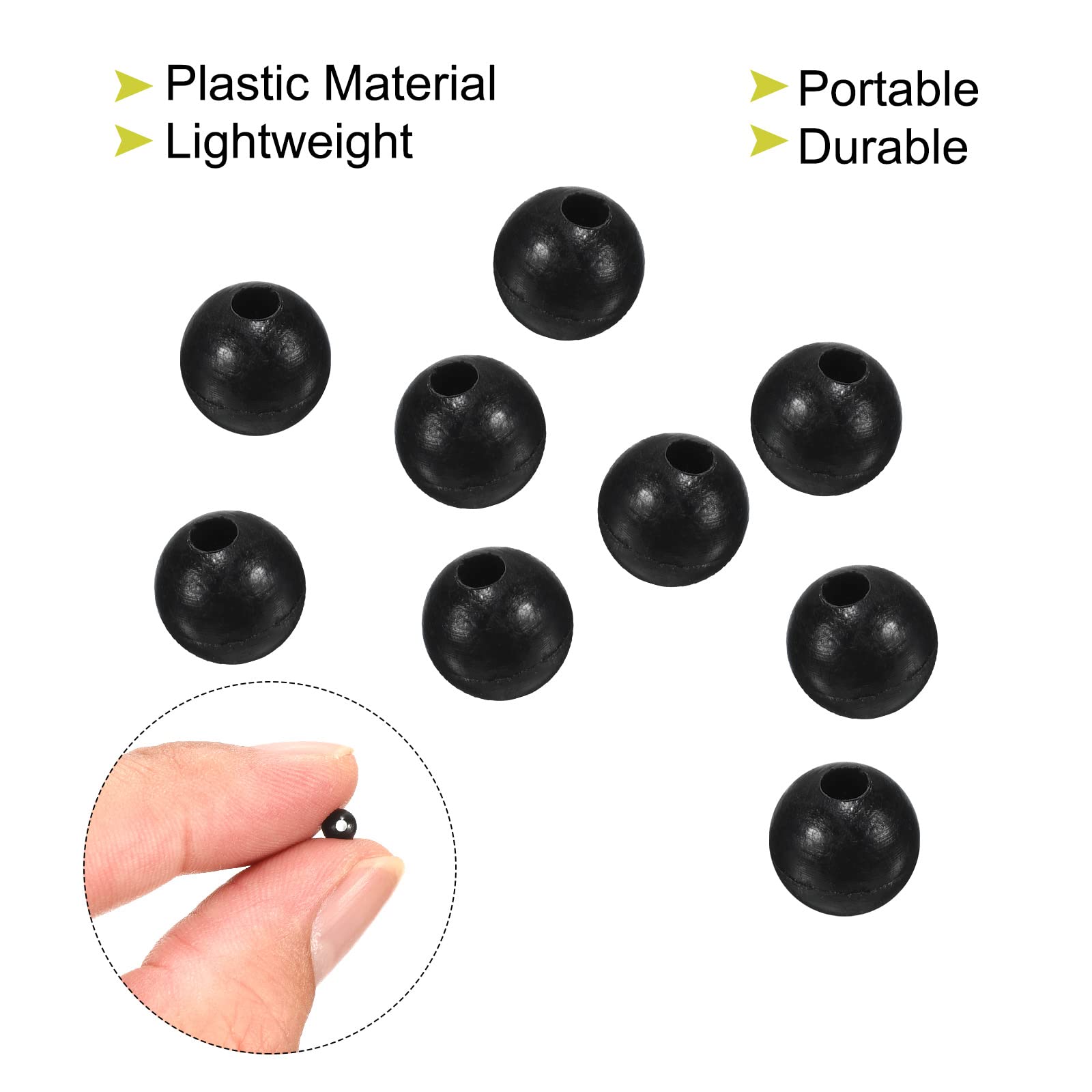 PATIKIL Fishing Beads, Plastic Fishing Bait Eggs Rig Bead Tackle Tools
