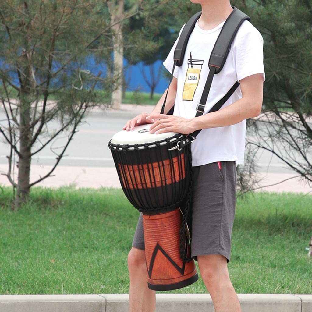 LIOONS Unique Tambour chaman Tambour Haut de Gamme Tissu Oxford Djembes réglables Tambour à Main Debout Percussion Accessoires d'instruments de Batterie éthérés Belle Voix
