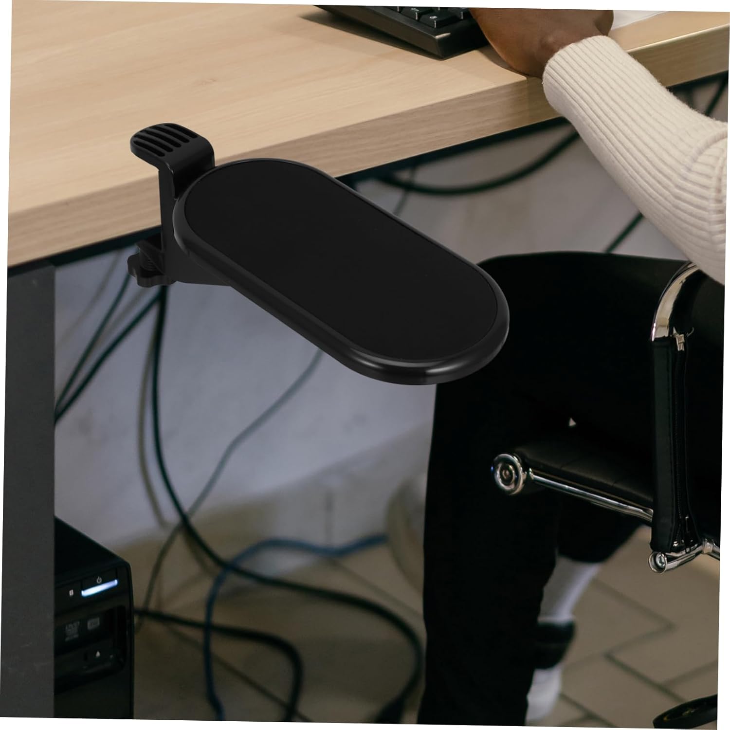 5pcs Computer Arm Rest Angle Ergonomic Desk Support for Wrist and Elbow Comfort for Office and Gaming Use Black Rotating Design