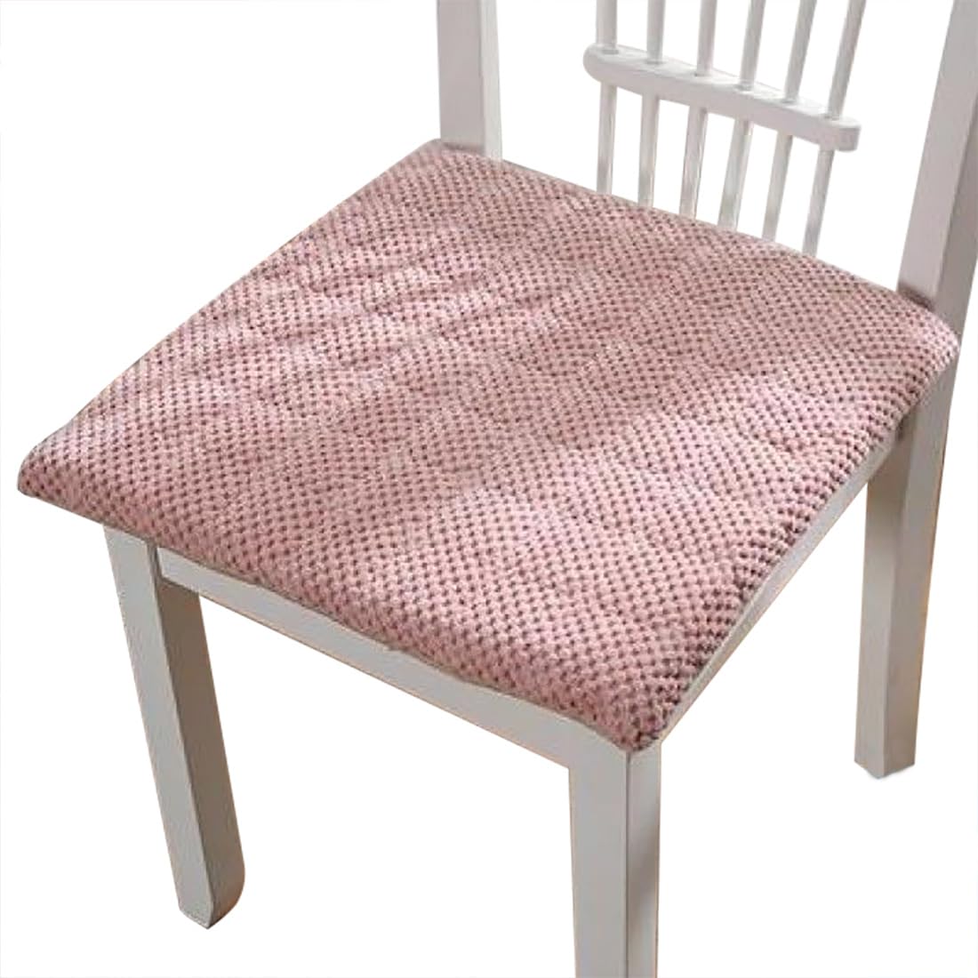 VHJdtE Seat Cushion, Square With Tie Design|All-Season Corduroy Cushion|Sponges Filling Seat Pads With Machine Washable Cover(Pink,45x45cm)
