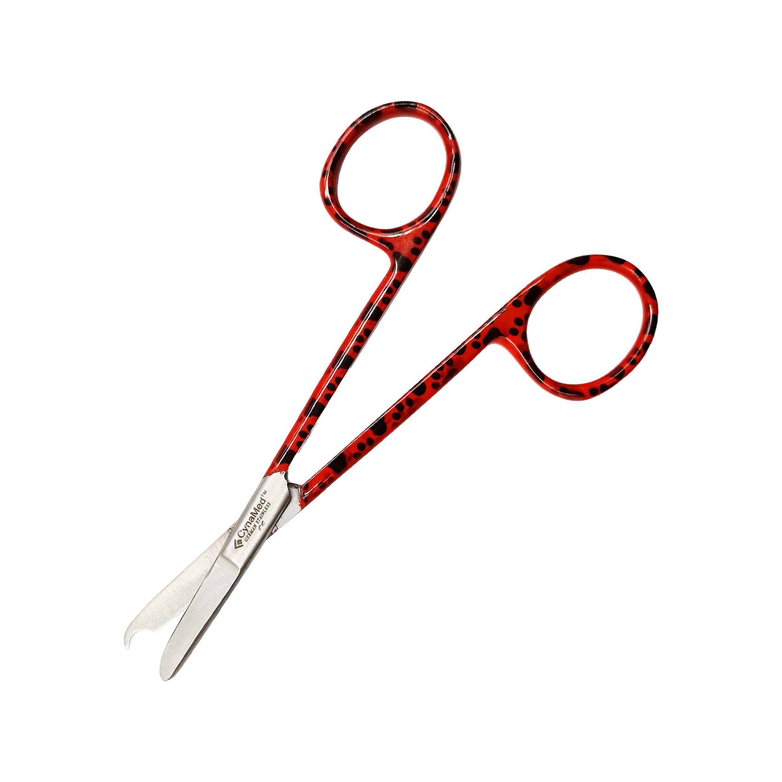Cynamed Suture Stitch Scissors 4.5" with Crescent Delicate Hook- Perfect for Suture Removal, First Aid, EMS Training and More Premium Quality Instrument- Stainless Steel (Zebra, Pink) — Amazon image 14