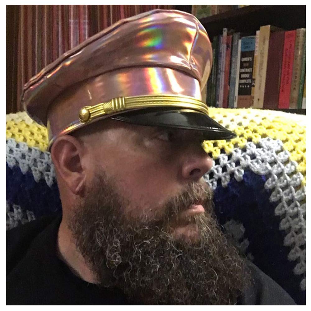 Unisex, elegante, cappello di feltro Pelle cappello militare unisex for le donne gli uomini Germania Ufficiale della visiera del cappello dell'esercito corticale polizia protezione del cappello di Hal