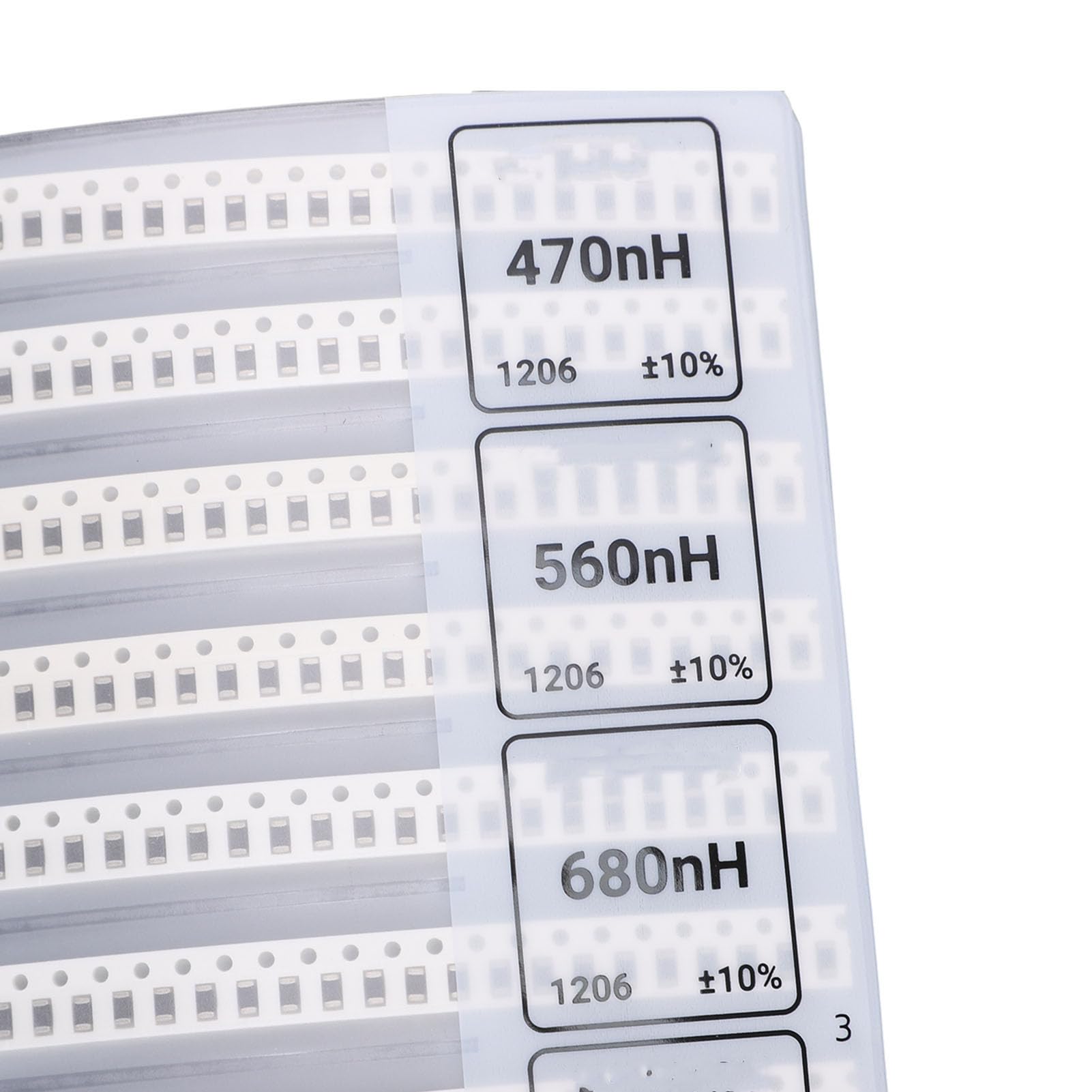Kit Resistore SMD 1206, Campione di Componenti Elettronici Multistrato con Guida Rapida di 41 di Induttori, per l'insegnamento della Riparazione Fai-da-te