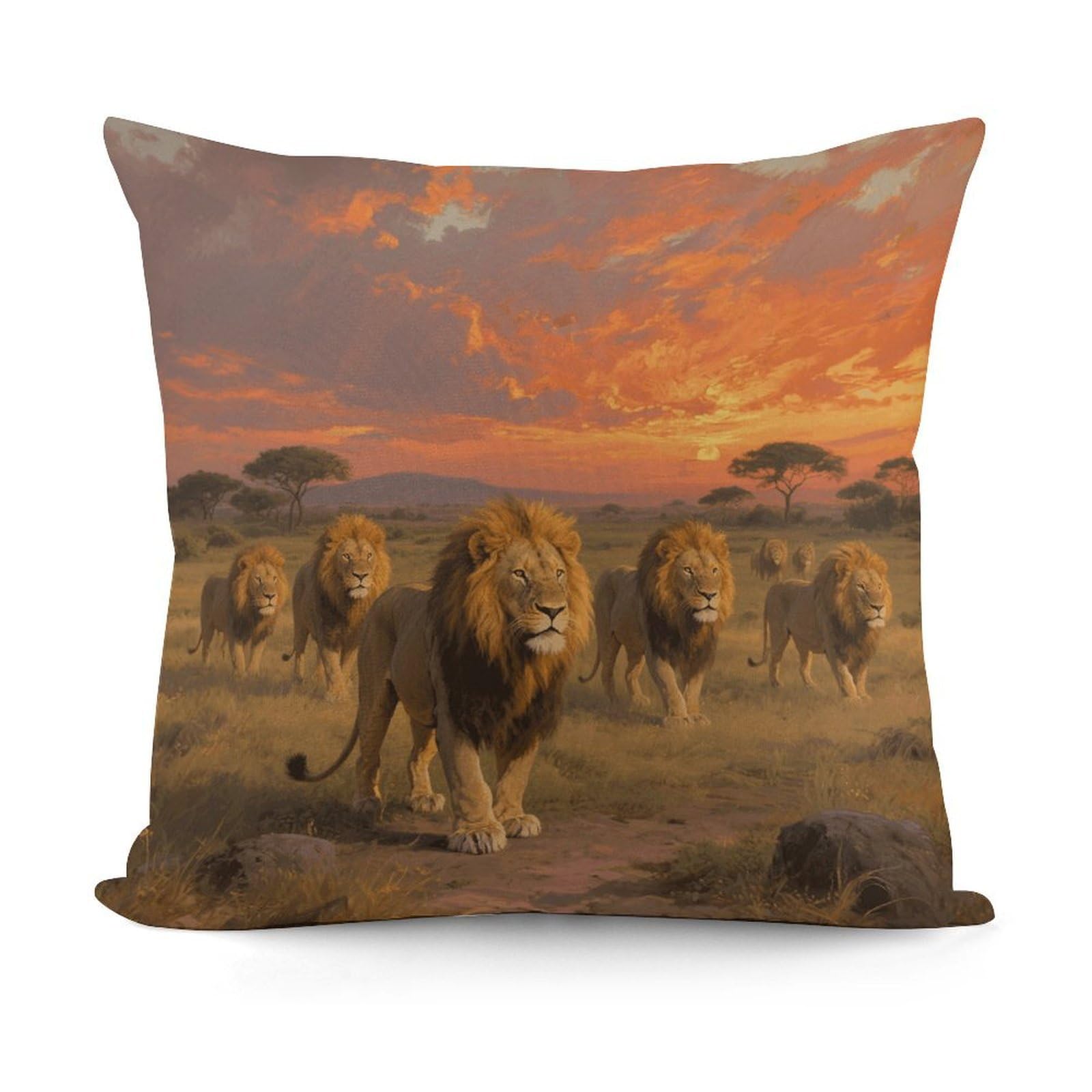 VstaDank Lion Throw Pillow Cover Soft Square Cushion Cover Art Artwork Pillow Covers Mordern Couch Pillow Covers Decorative Cushion Case for Chair Couch Bedroom Living Room