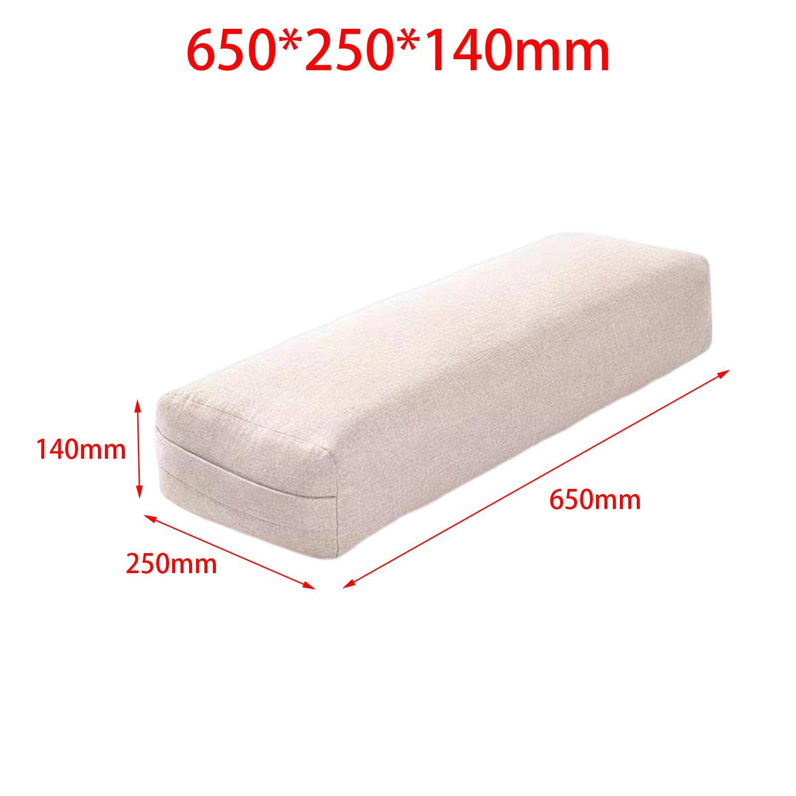Garende Yoga Bolster Yoga Prop Machine Washable Cover Pillow Meditation Cushion High Elastic Rectangular for Support Restorative Yoga Legs Beginners, Beige
