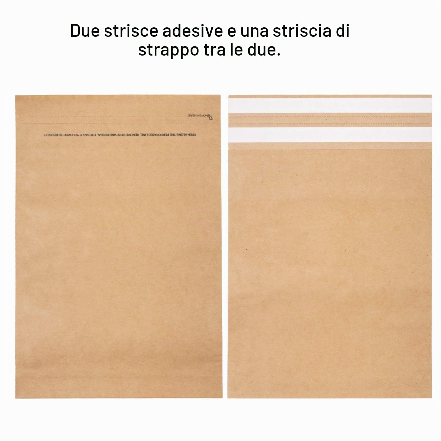 RUSPEPA Buste in carta kraft, autosigillanti, 100% riciclabili, riutilizzabili, ottima idea per magliette, vestiti, borse da spedizione, 29,2 x 39,4 cm, 25 pezzi