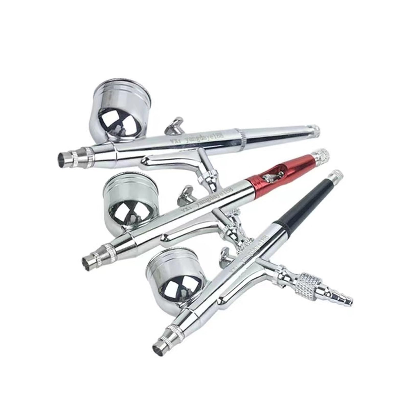 Pistolet lakierniczy， Aerograf Mini Spray Gun 130 do zdobienia paznokci, tatuaży, rozpylacza, modeli zabawek do ciast, malowania samochodów, prac artystycznych DIY(Black Spray Gun)