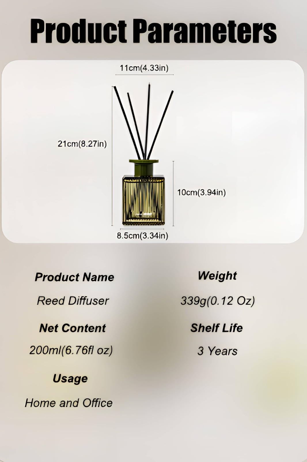 Zestaw dyfuzorów trzcinowych, 200 ml (6,76 uncji) domowe dyfuzory olejków zapachowych do sypialni, łazienki, dekoracja półki biurowej, długotrwałe zapachy aromaterapeutyczne, odświeżacz