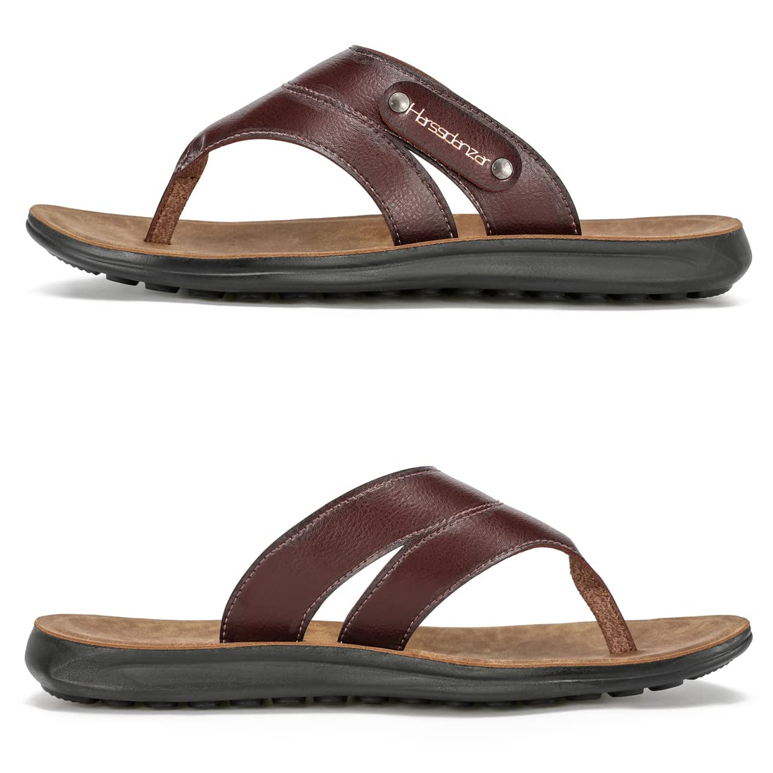 Harssindanzar Infradito da uomo, sandali infradito comodi vintage leggeri sandali piatti da spiaggia estivi KM216