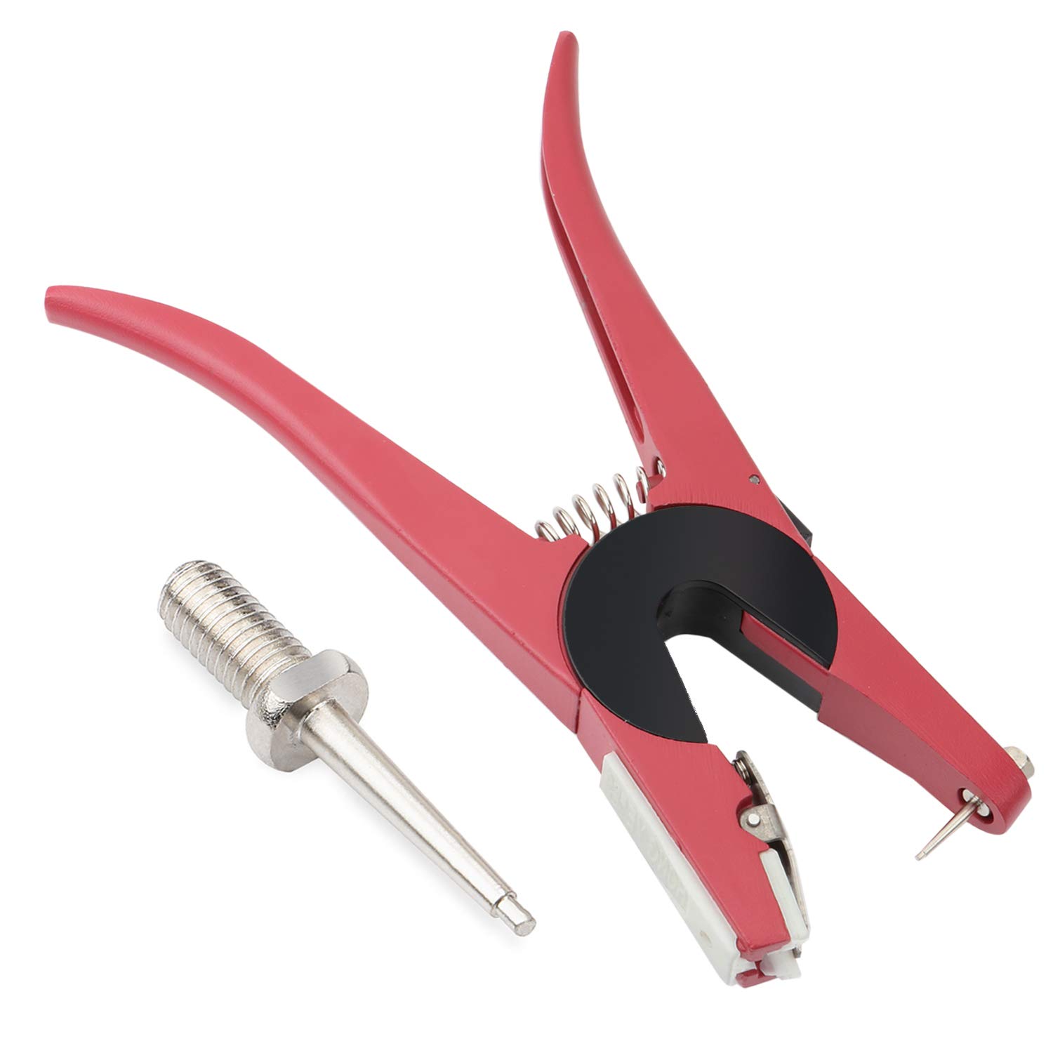 Pinze per Etichette per Animali Bestiame Animale Marchio Auricolare Pinza Applicatore per l'Installazione di Suini Bovini Pecore Orecchio Marchio Auricolare (Rosso)