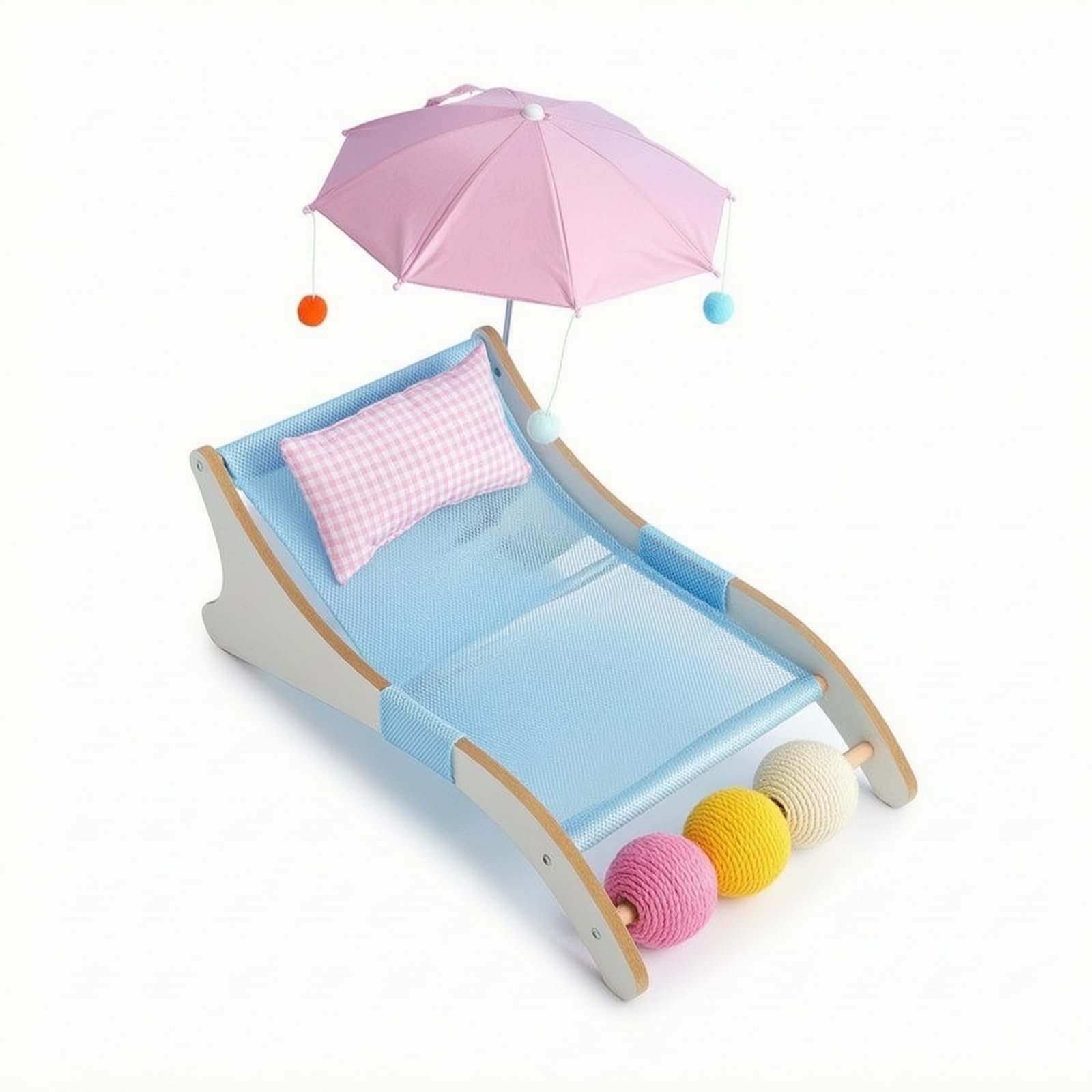 Milageto Industrial Resting Pad Lit pour Chat Chaise Longue Canapé Élevé Hamac Support Surélevé Anti-Froid avec Maille Ventilée, Niche De Plage pour Animaux De Compagnie