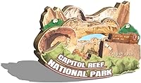 Vista 2 de Imán del Parque Nacional del Capitolio de los Estados Unidos, imán para nevera, monumentos de madera 3D, recuerdos coleccionables, decoración hecha