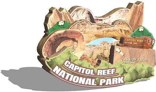 Vista 2 de Imán del Parque Nacional del Capitolio de los Estados Unidos, imán para nevera, monumentos de madera 3D, recuerdos coleccionables, decoración hecha