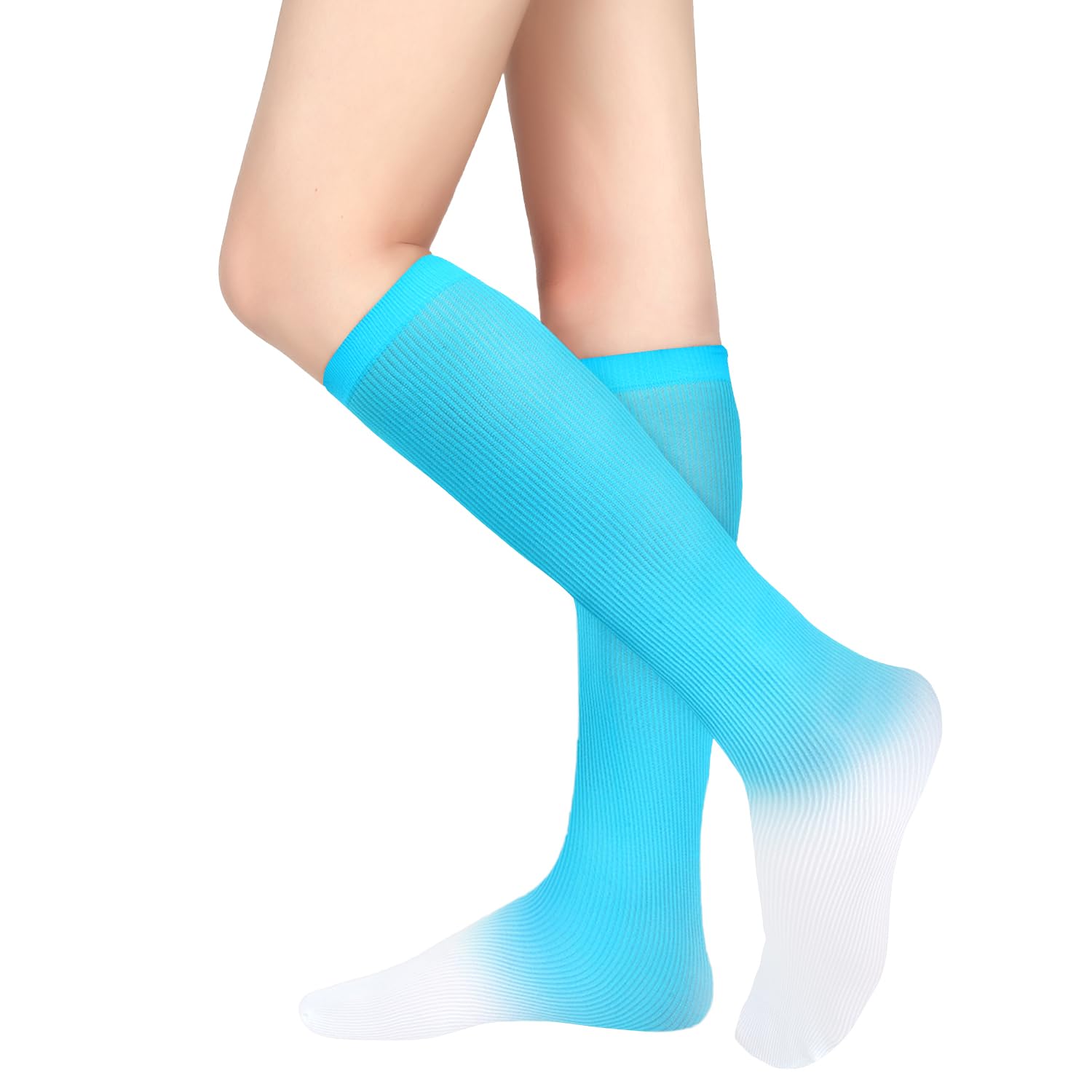 Benefeet Sox Women Girls Thin Nylon Knee High Socks Long Tube Socks Unisex Soft Cozy High Calf Sock Tie Dye/Gradient