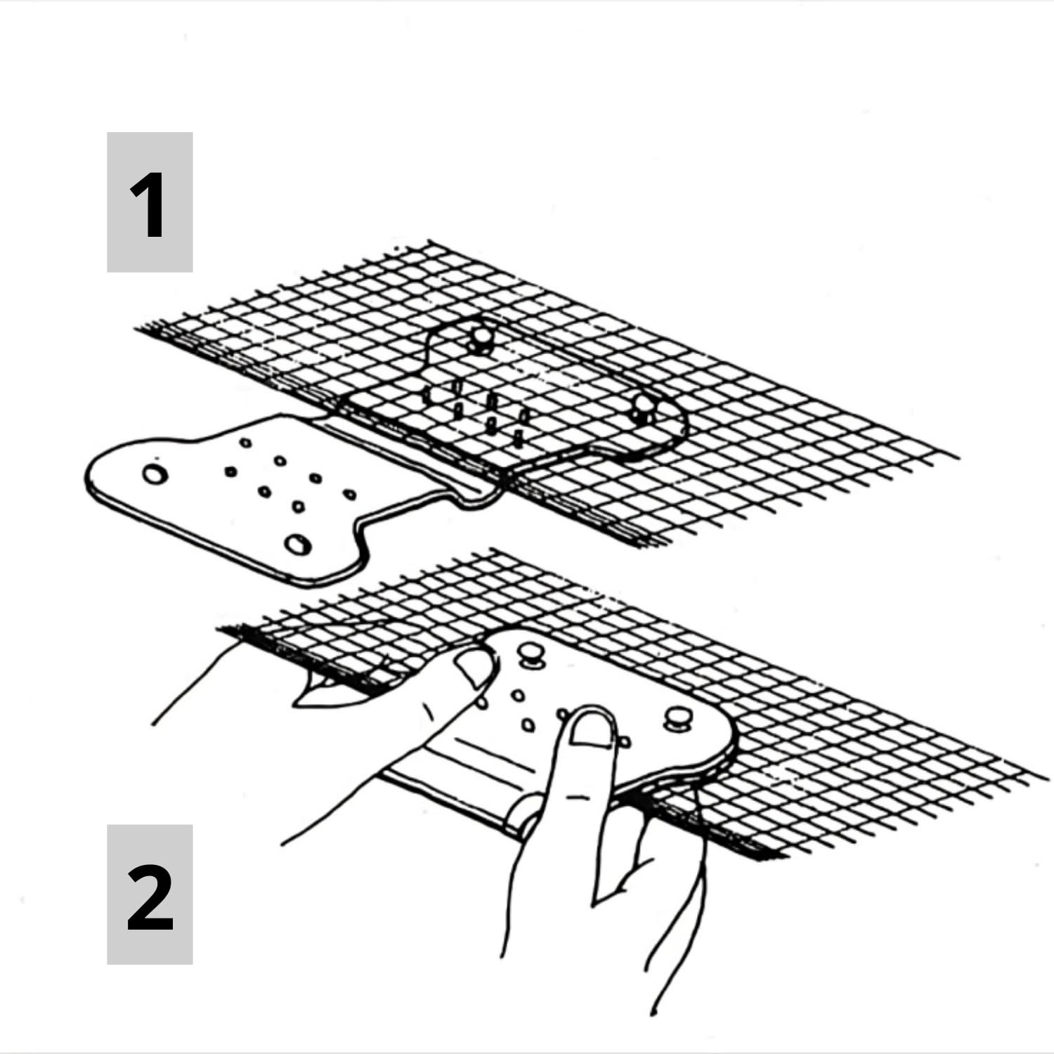 Clip per Rete Antigrandine - Clip per Rete ombreggiante, Telo Ombreggiante - 50 Pezzi, Reti di 2mm o più - Perforatore a Farfalla - Japan Brand