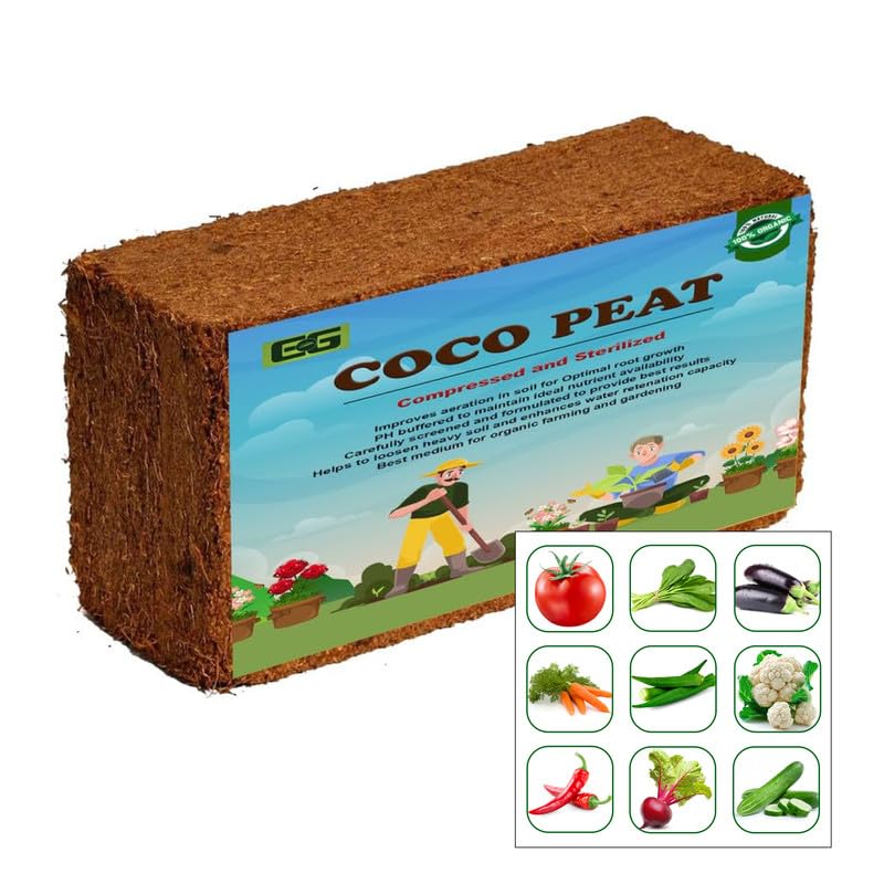 Elamgreen Premium Coco Peat for Plants 650g, cocopeat Brick Potting Soil Mix soilless for Home Garden Plants get Vegetable Seeds (B0DFQCLY4B) Amazon Price History, Amazon Price Tracker