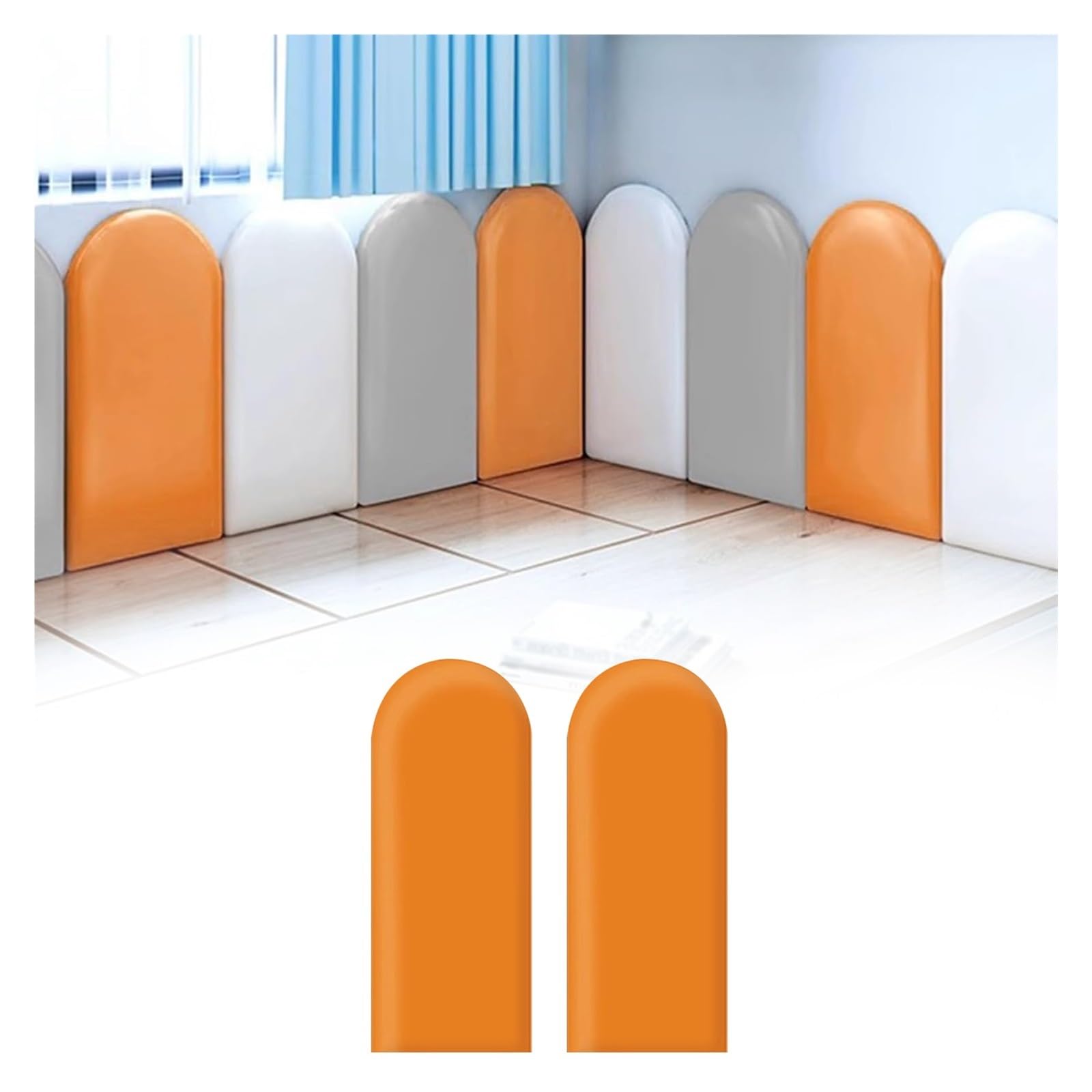 NURUGURE Upholstered Wall Panels PU Leather Easy Install Padded Wall Covering for Headboard Bedroom Playroom